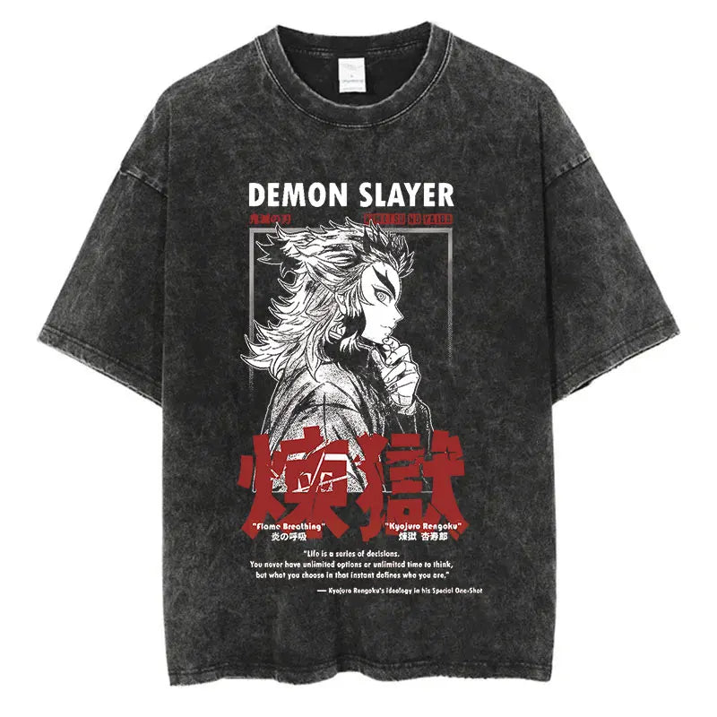 Demon Slayer Anime Washed T-Shirts