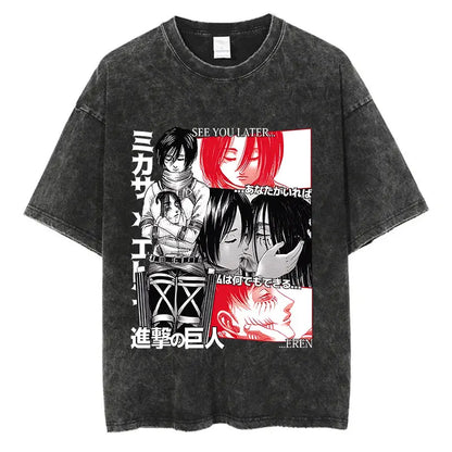 Attack on Titan Anime Washed T-Shirts