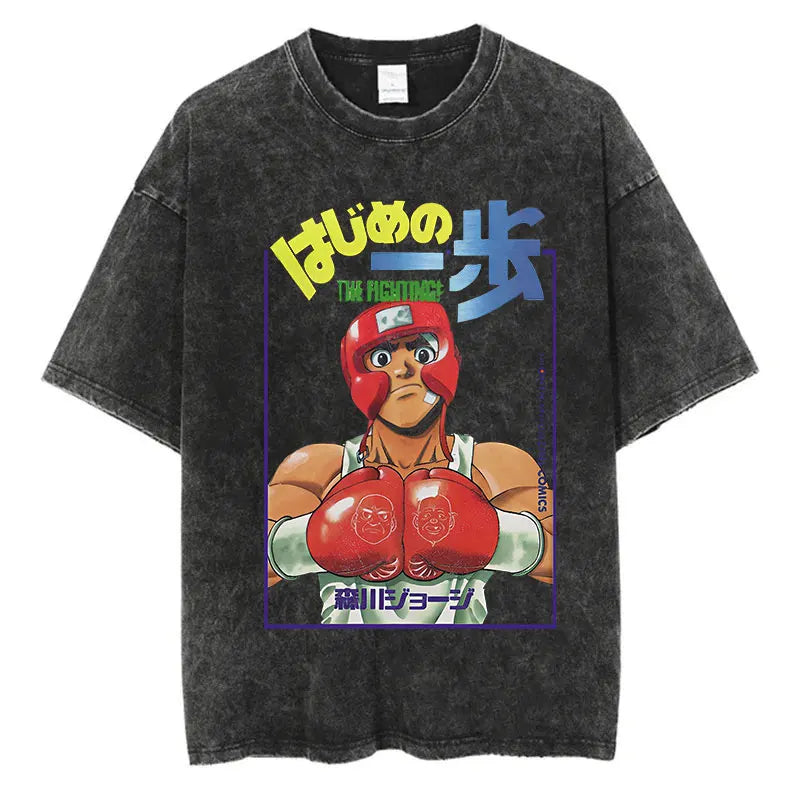 Hajime No Ippo Anime Washed T-Shirts