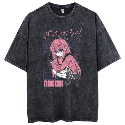 Bocchi the Rock Anime Washed T-Shirts