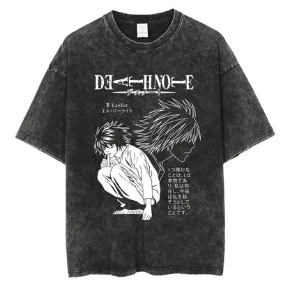 Death Note Anime Washed T-Shirts