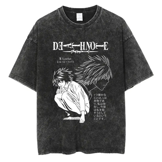 Death Note Anime Washed T-Shirts