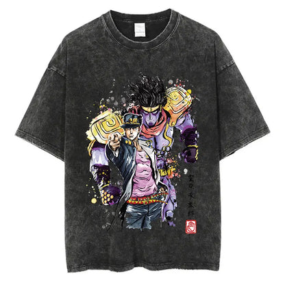 JoJo Bizarre Adventure Anime Washed T-Shirts - Collection #1