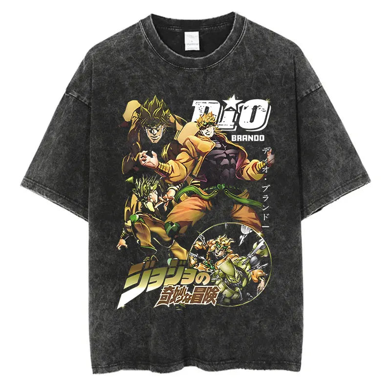 JoJo Bizarre Adventure Anime Washed T-Shirts - Collection #1