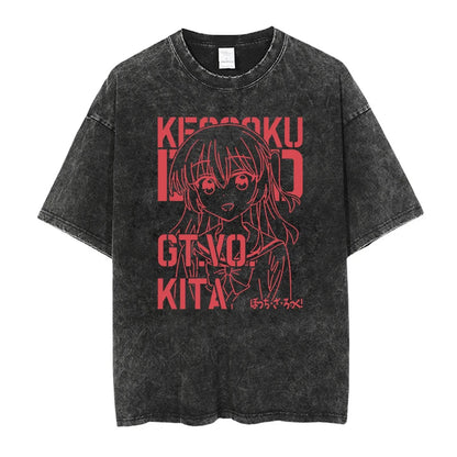 Bocchi the Rock Anime Washed T-Shirts