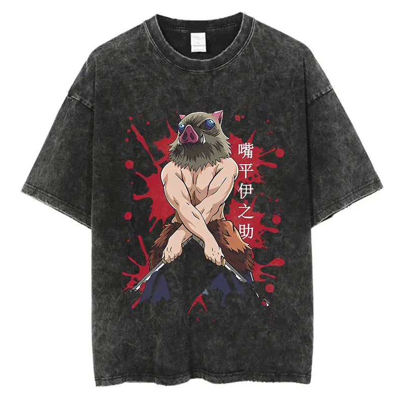 Demon Slayer Anime Washed T-Shirts