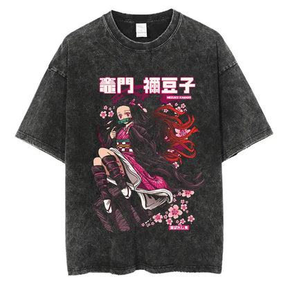 Demon Slayer Anime Washed T-Shirts