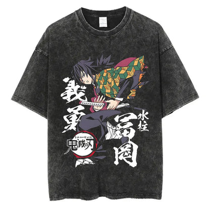 Demon Slayer Anime Washed T-Shirts