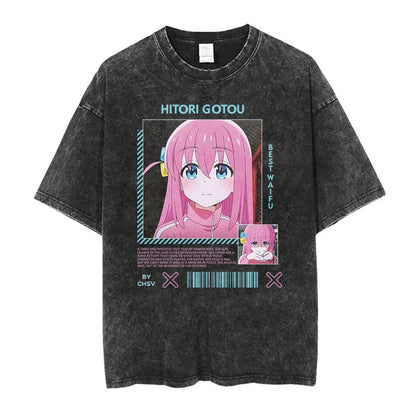 Bocchi the Rock Anime Washed T-Shirts