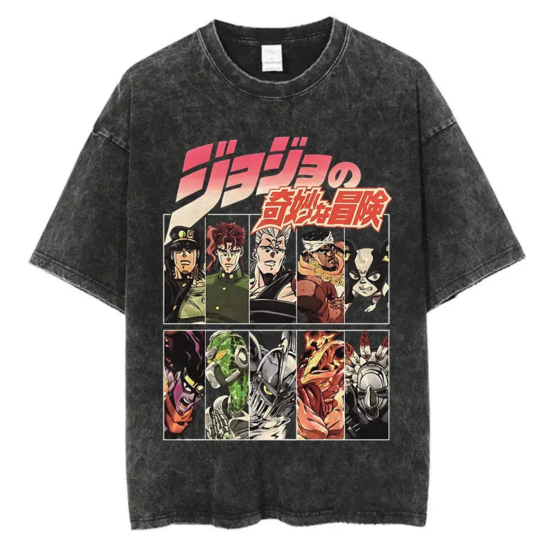 JoJo Bizarre Adventure Anime Washed T-Shirts - Collection #1