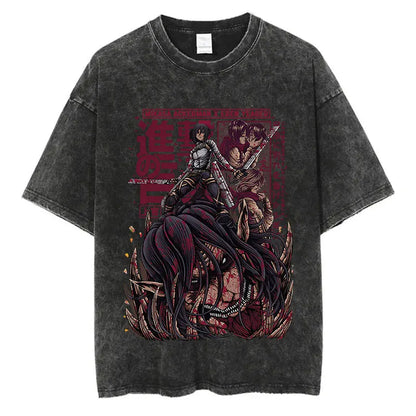 Attack on Titan Anime Washed T-Shirts