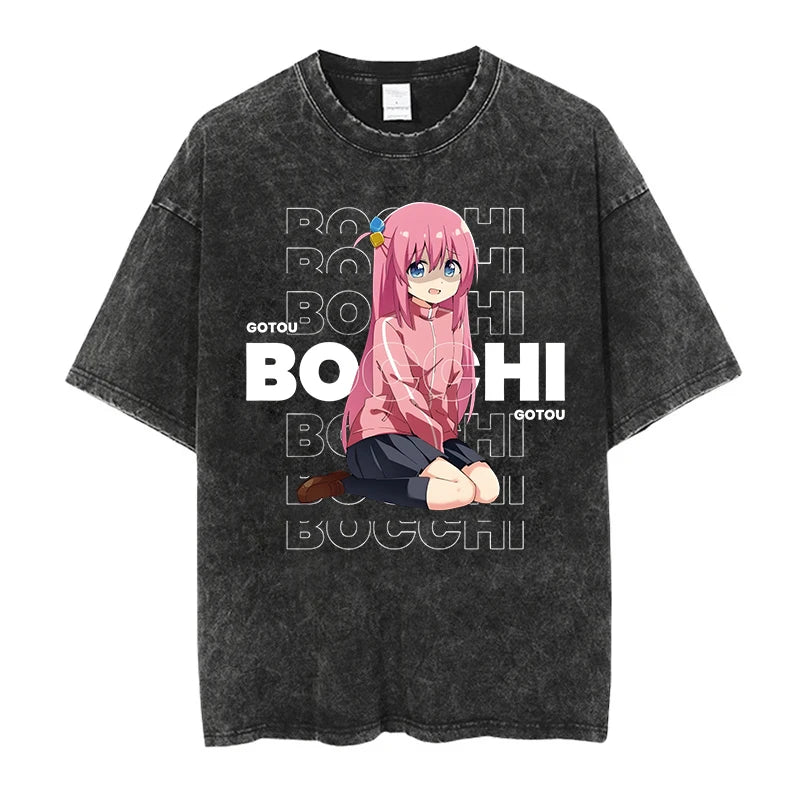 Bocchi the Rock Anime Washed T-Shirts