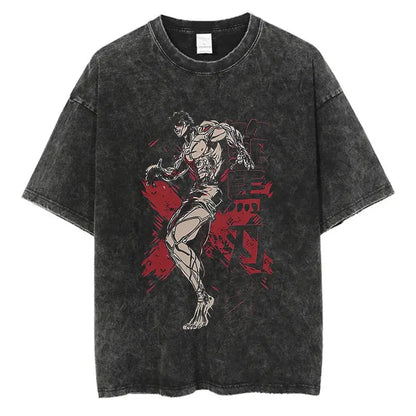 Baki Anime Washed T-Shirts