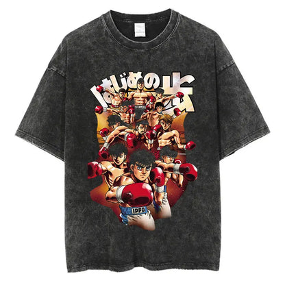 Hajime No Ippo Anime Washed T-Shirts