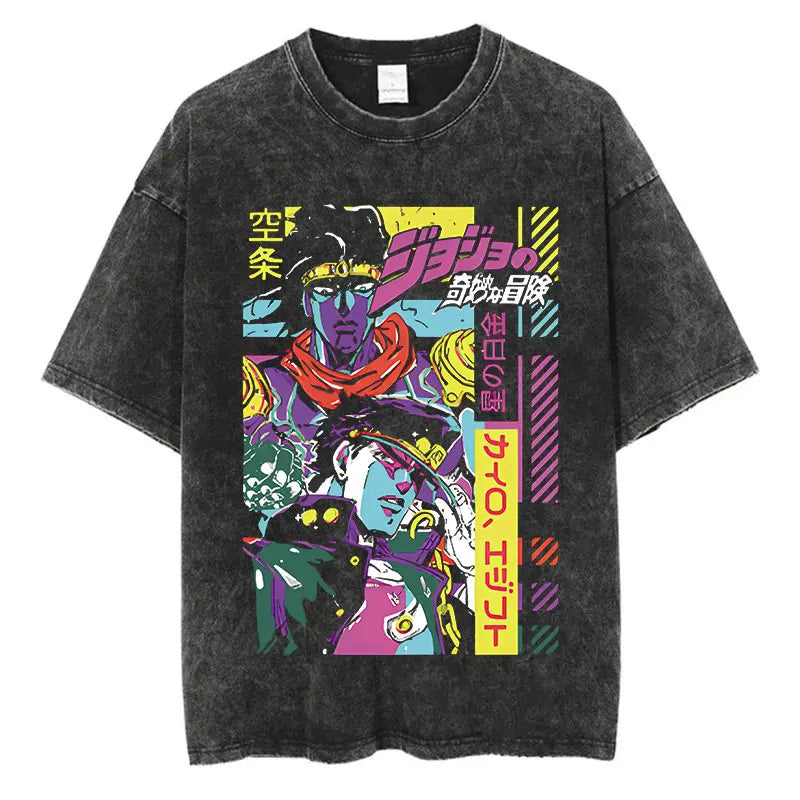 JoJo Bizarre Adventure Anime Washed T-Shirts - Collection #1