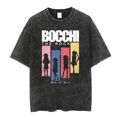 Bocchi the Rock Anime Washed T-Shirts