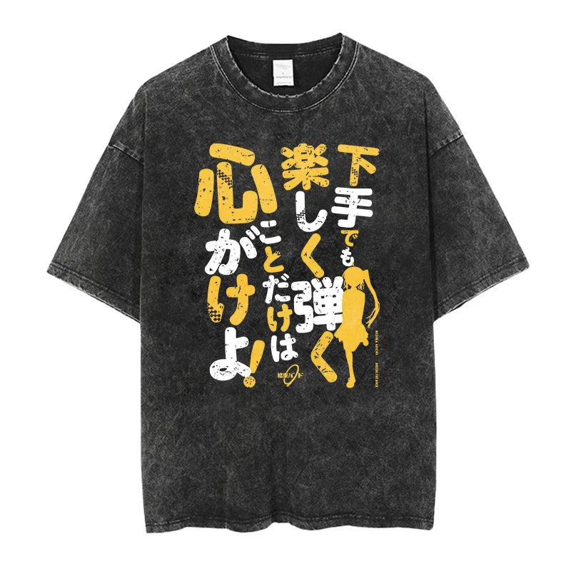 Bocchi the Rock Anime Washed T-Shirts