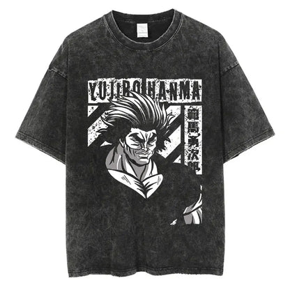 Baki Anime Washed T-Shirts