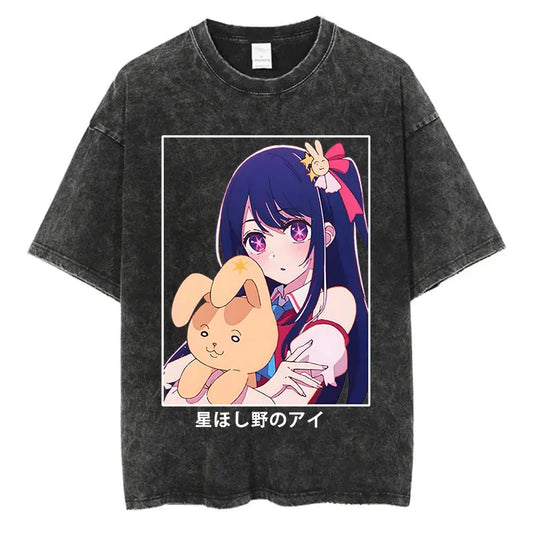 Oshi No Ko Anime Washed T-Shirts