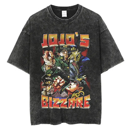 JoJo Bizarre Adventure Anime Washed T-Shirts - Collection #1