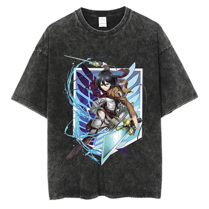 Attack on Titan Anime Washed T-Shirts