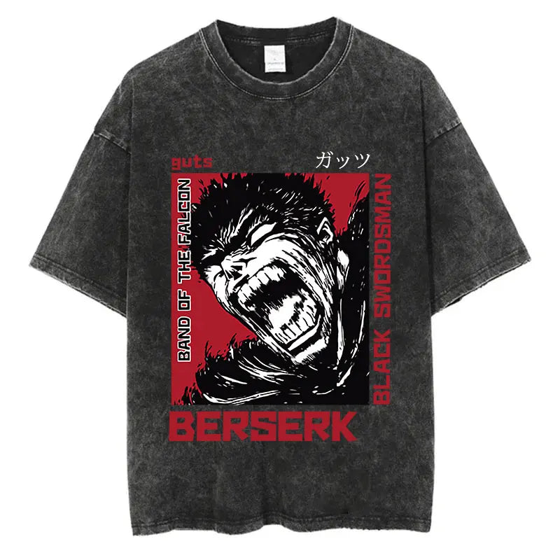 Berserk Anime Washed T-Shirts