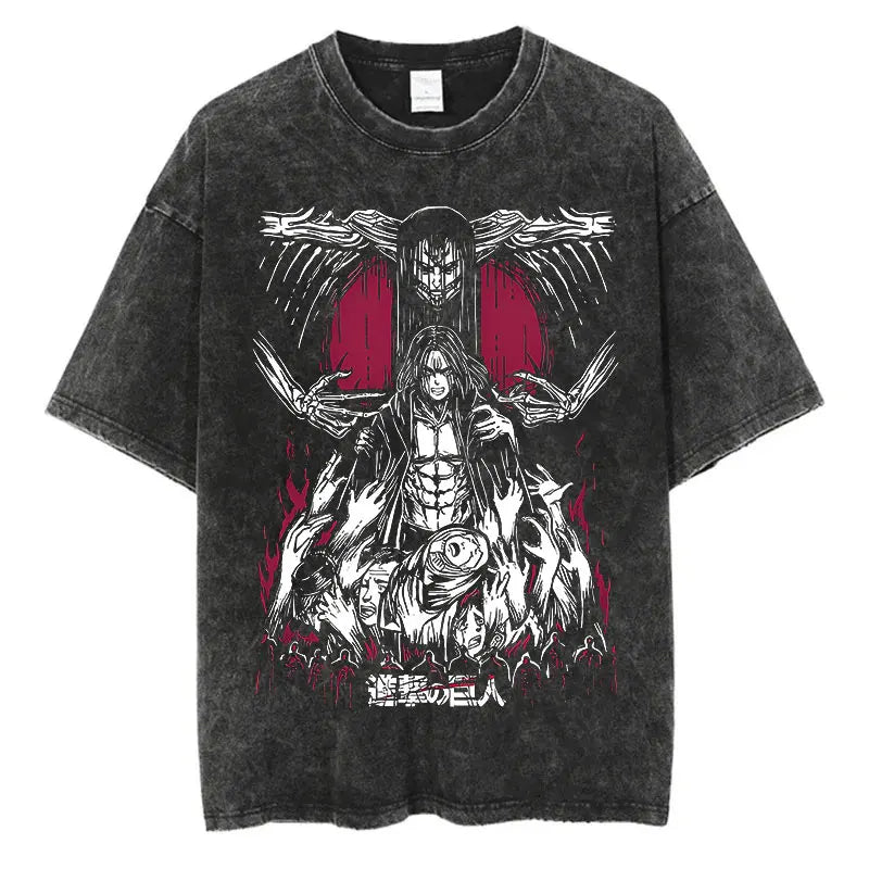 Attack on Titan Anime Washed T-Shirts