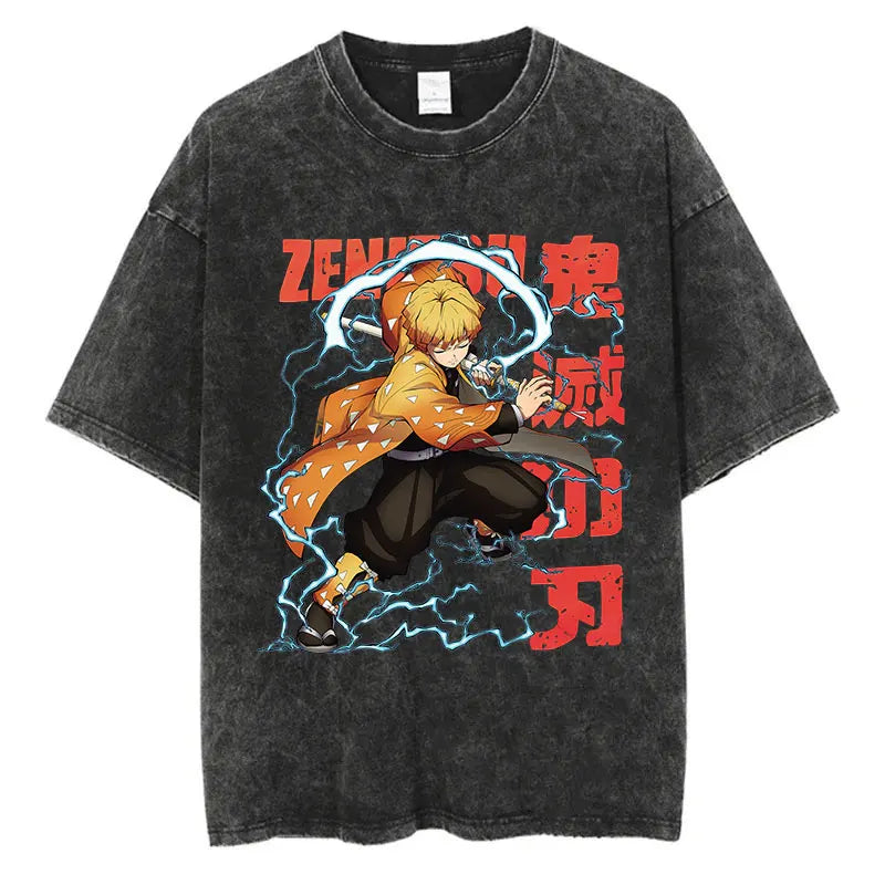 Demon Slayer Anime Washed T-Shirts