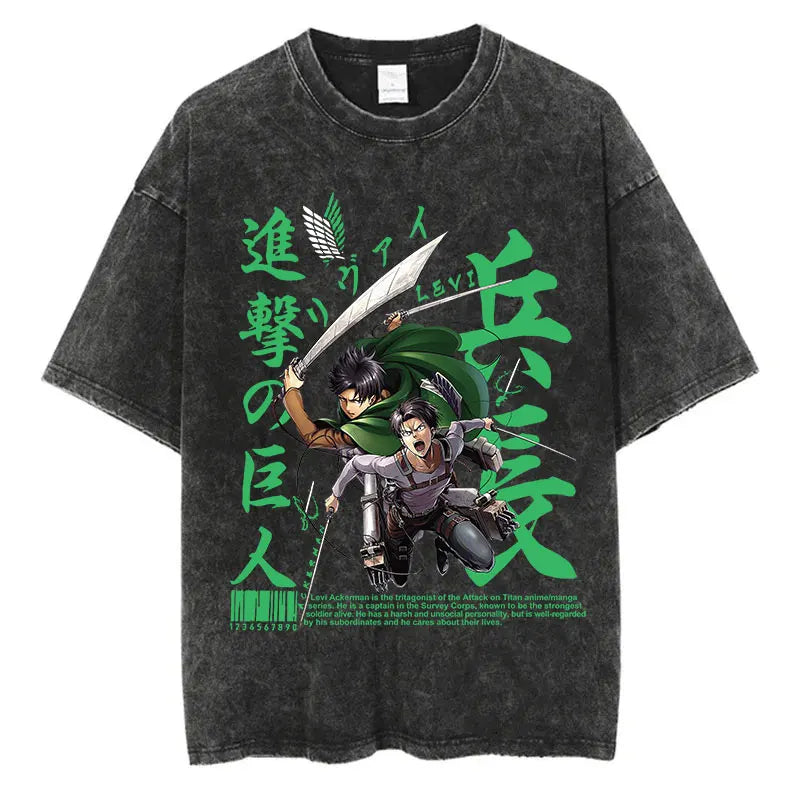 Attack on Titan Anime Washed T-Shirts