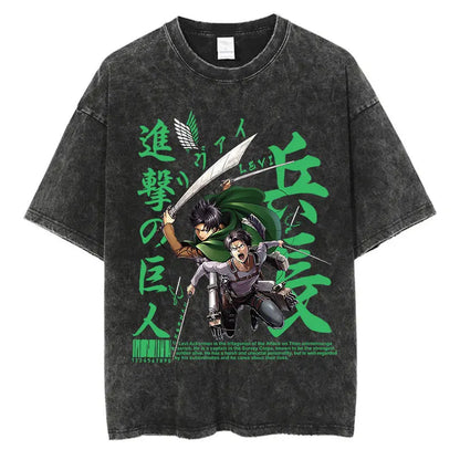 Attack on Titan Anime Washed T-Shirts