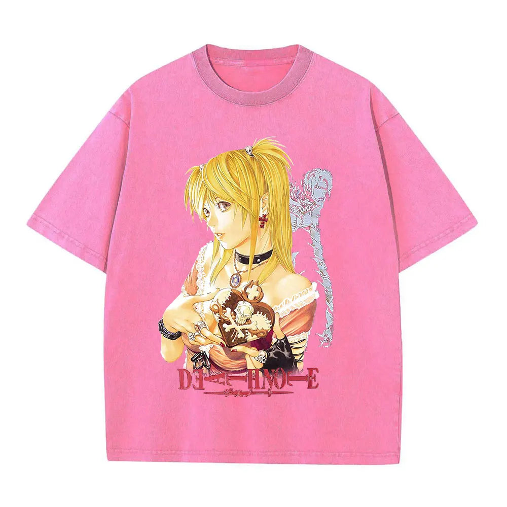 Death Note Anime Washed T-Shirts - Misa Amane