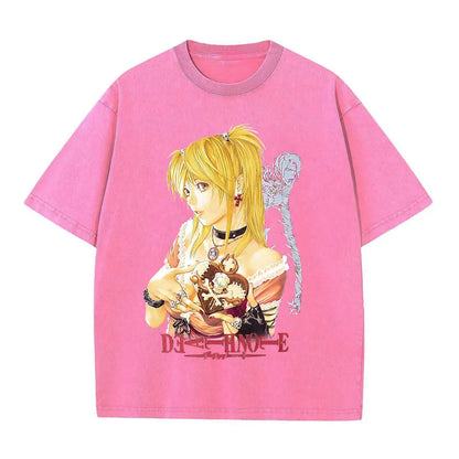 Death Note Anime Washed T-Shirts - Misa Amane