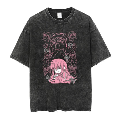 Bocchi the Rock Anime Washed T-Shirts