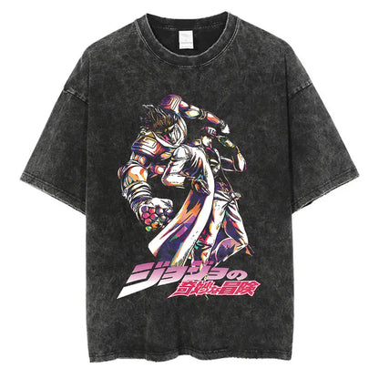 JoJo Bizarre Adventure Anime Washed T-Shirts - Collection #1