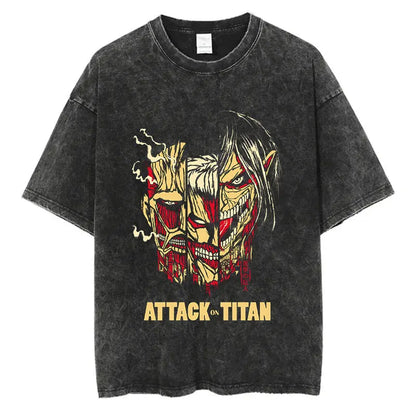 Attack on Titan Anime Washed T-Shirts