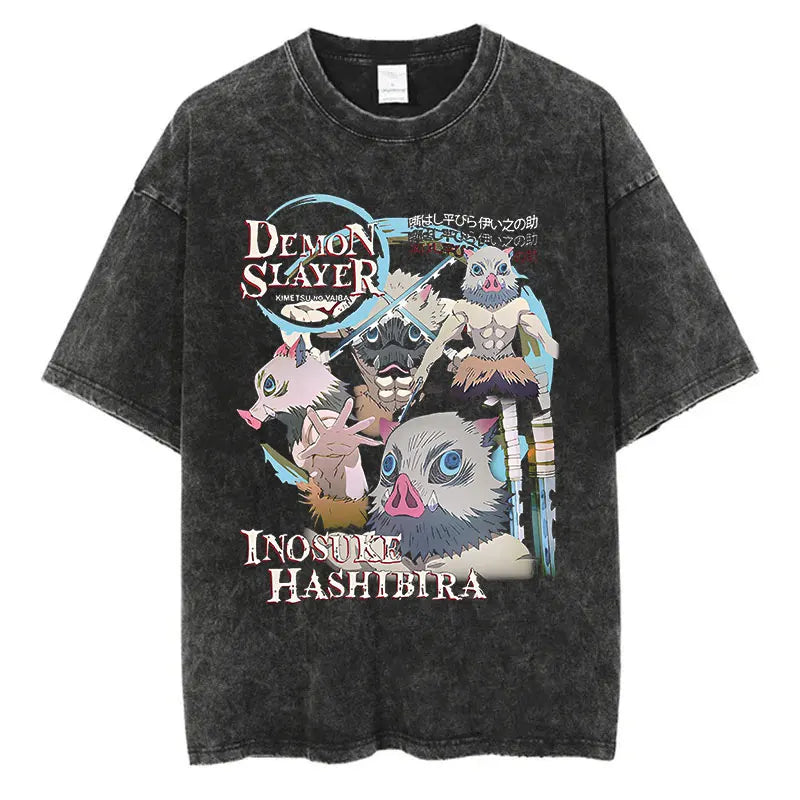 Demon Slayer Anime Washed T-Shirts