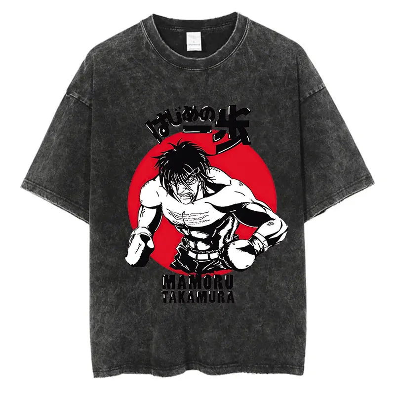 Hajime No Ippo Anime Washed T-Shirts