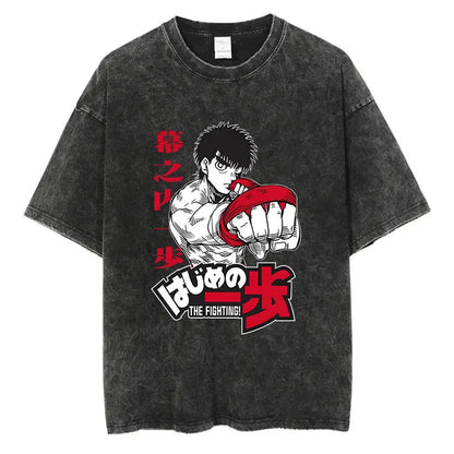 Hajime No Ippo Anime Washed T-Shirts