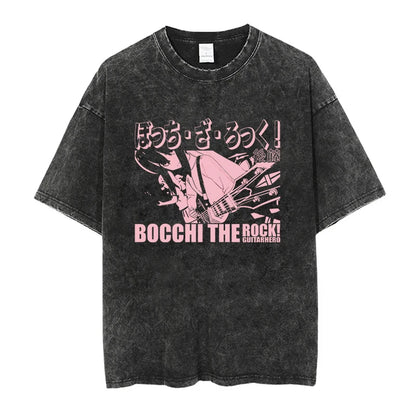 Bocchi the Rock Anime Washed T-Shirts