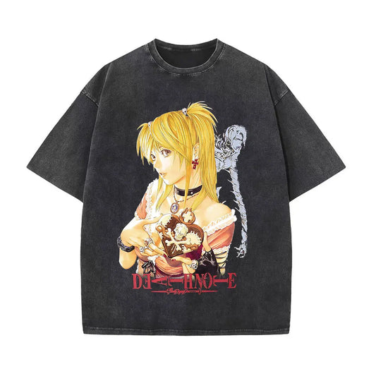 Death Note Anime Washed T-Shirts - Misa Amane