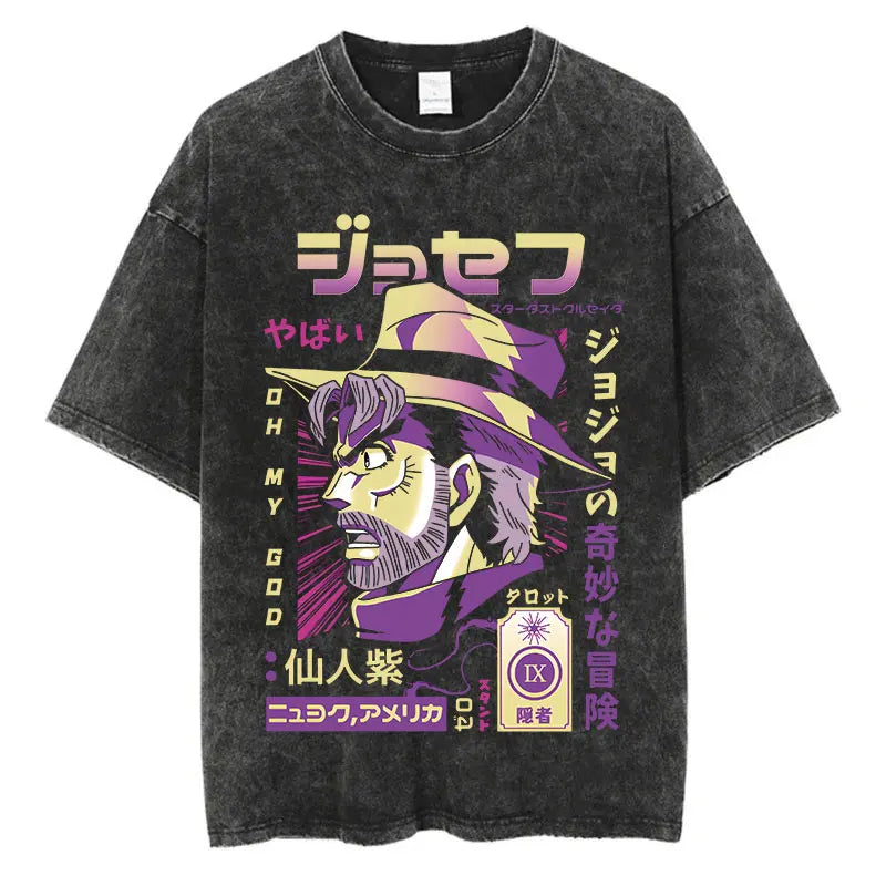 JoJo Bizarre Adventure Anime Washed T-Shirts - Collection #1