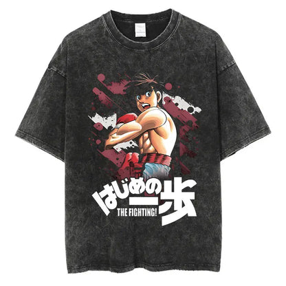 Hajime No Ippo Anime Washed T-Shirts