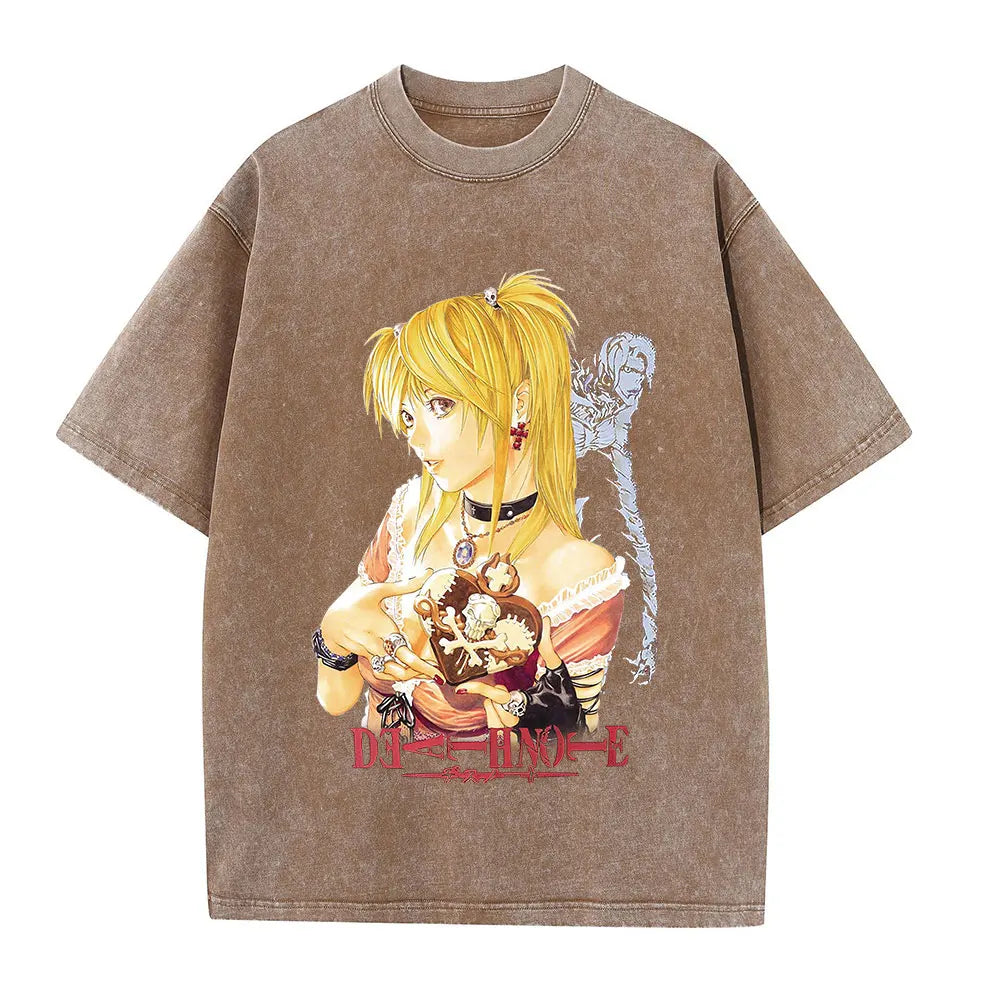 Death Note Anime Washed T-Shirts - Misa Amane