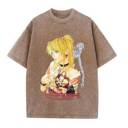 Death Note Anime Washed T-Shirts - Misa Amane