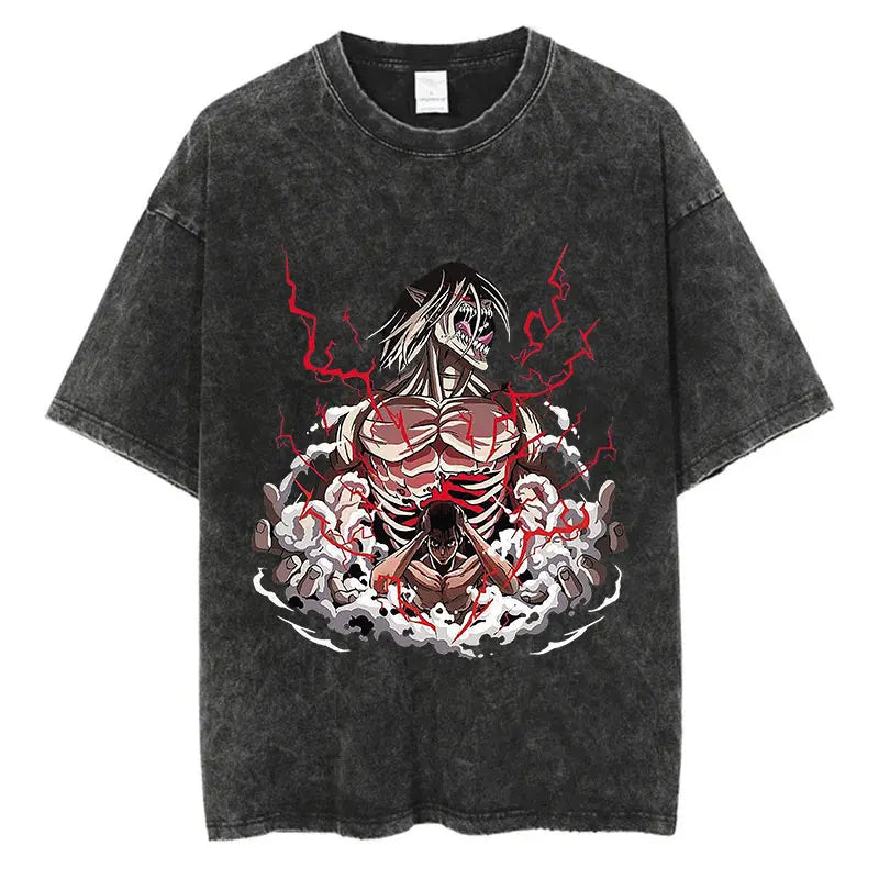 Attack on Titan Anime Washed T-Shirts