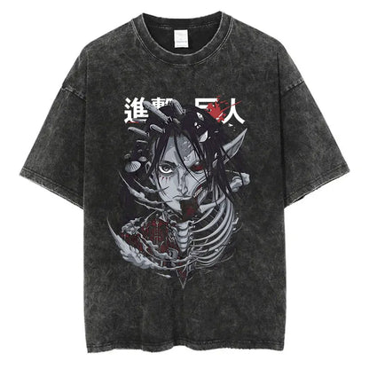 Attack on Titan Anime Washed T-Shirts