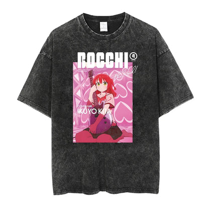 Bocchi the Rock Anime Washed T-Shirts