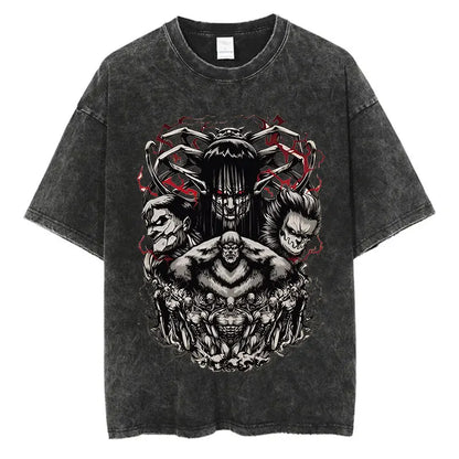 Attack on Titan Anime Washed T-Shirts