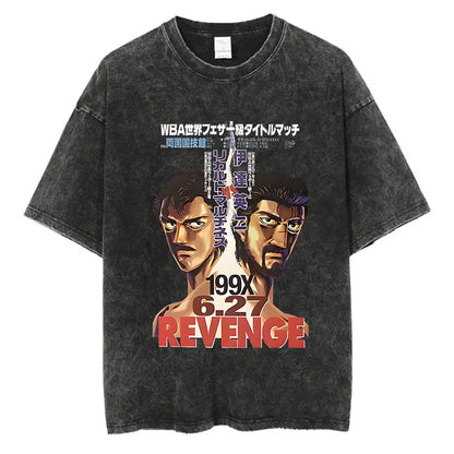 Hajime No Ippo Anime Washed T-Shirts