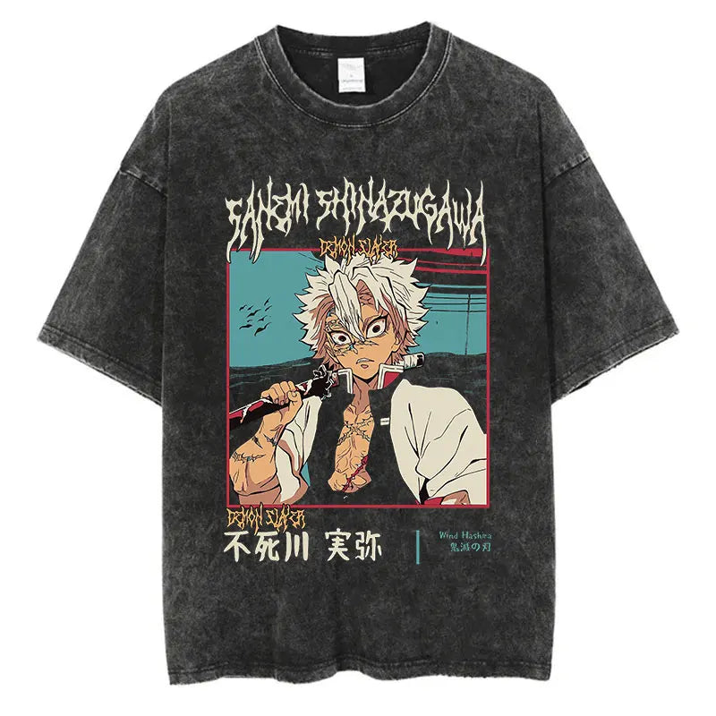 Demon Slayer Anime Washed T-Shirts